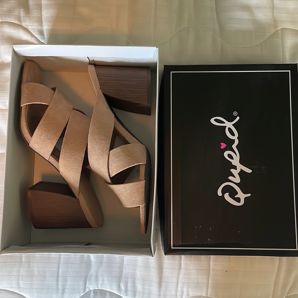 Qupid Strappy Sip On Heels